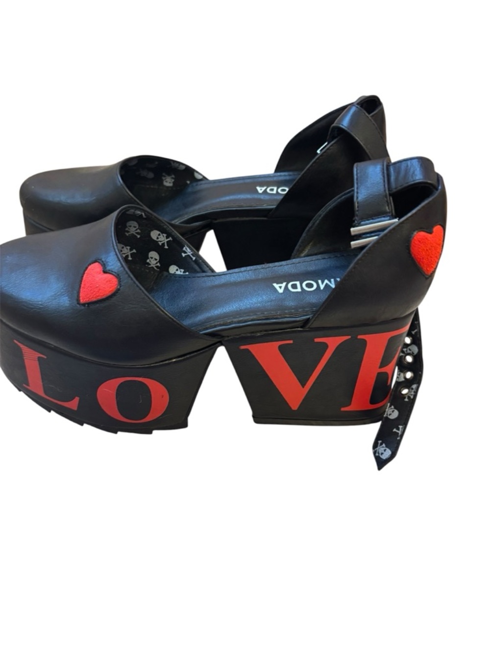 Lamoda x Dolls Kill “Love is Blind” platform wedge heels